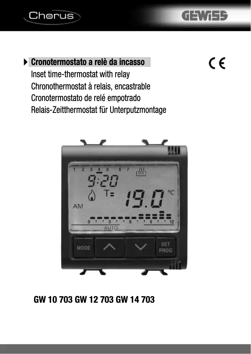 Page 1 de la notice Manuel utilisateur Gewiss GW12703