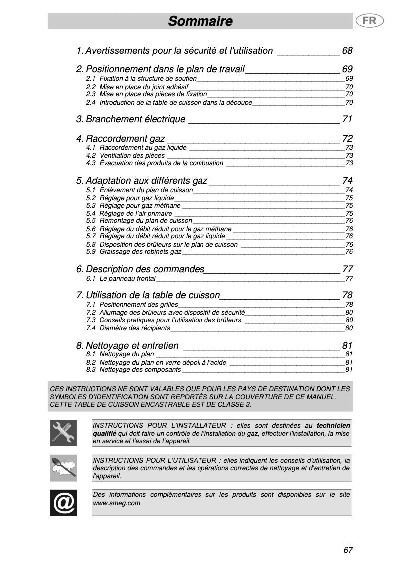 Page n°1 - Manuel utilisateur Smeg PX750