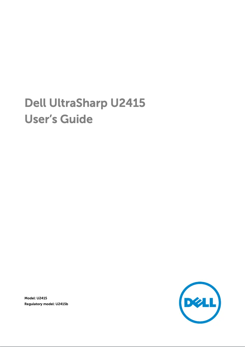 Image de la première page du manuel de l'appareil UltraSharp 24