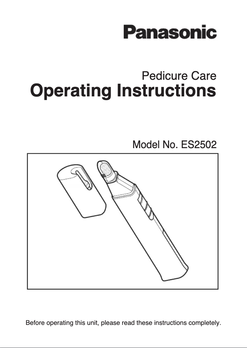 Page 1 de la notice Manuel utilisateur Panasonic ES-2502