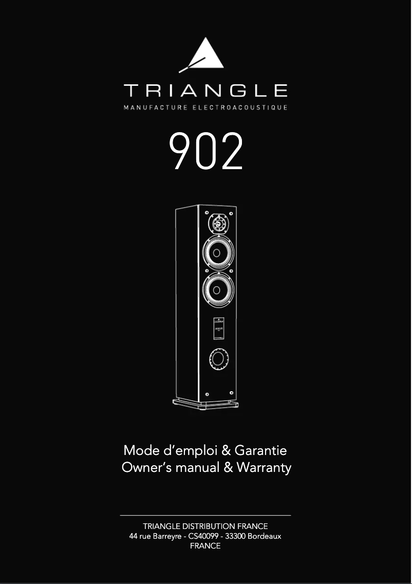 Page 1 de la notice Manuel utilisateur Triangle Sextan 902