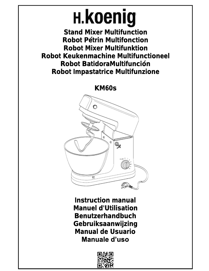 Page 1 de la notice Manuel utilisateur H.Koenig KM60s