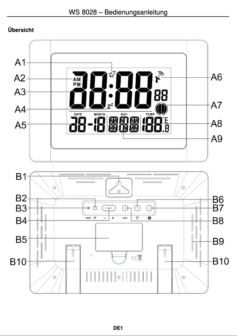 Página 1 del manual Manual de usuario Techno Line WS 8028