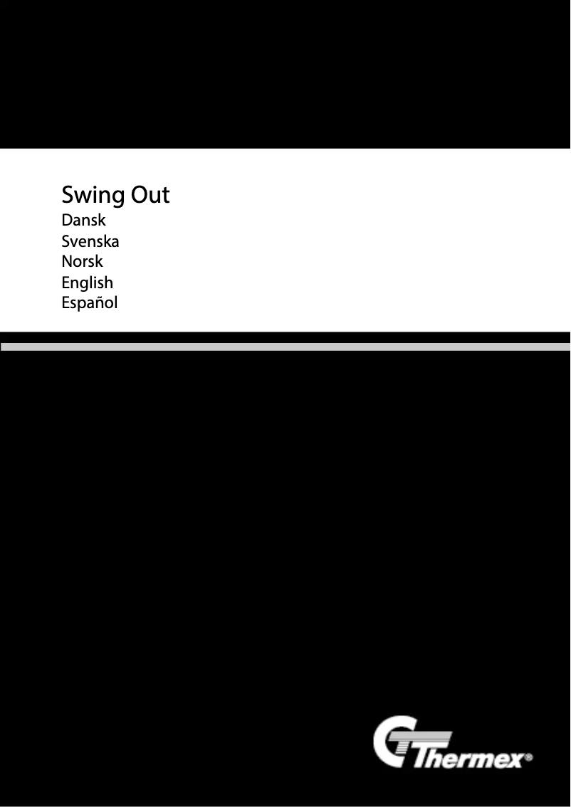Page n°1 - Manuel utilisateur Thermex Swing Out