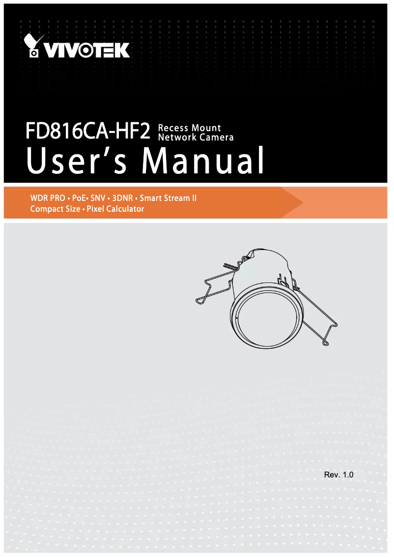 Image de la première page du manuel de l'appareil FD816CA-HF2