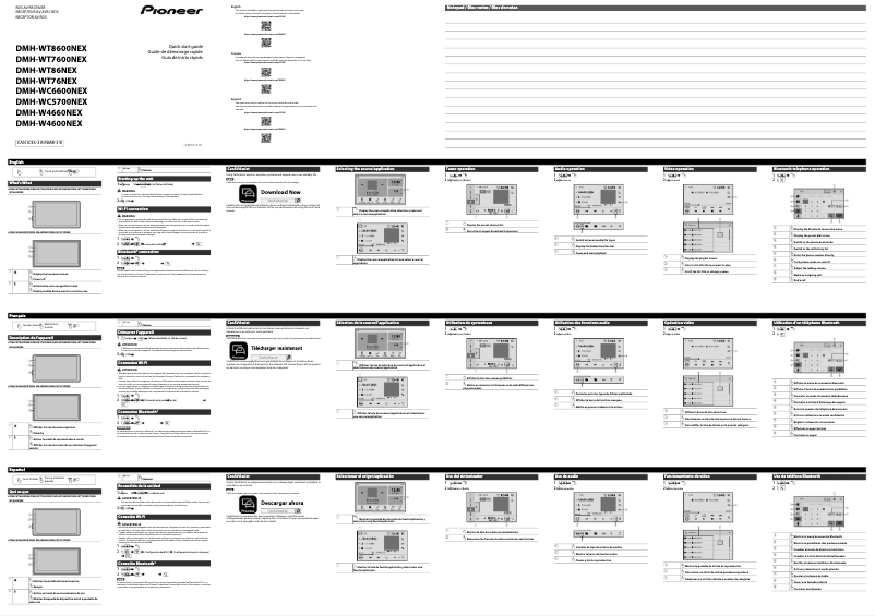 Page n°1 - Guide de démarrage rapide Pioneer DMH-W4660NEX