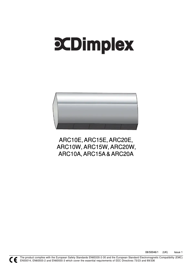 Page n°1 - Manuel utilisateur Dimplex ARC15W