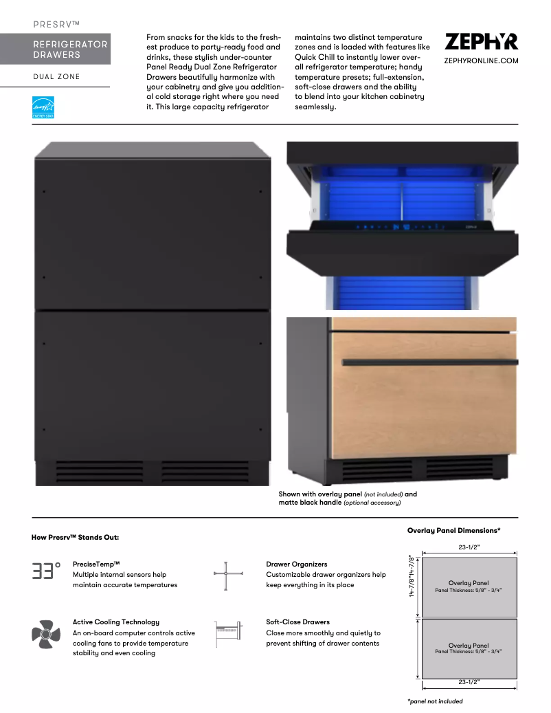 Page n°1 - Fiche technique Zephyr Presrv PRRD24C2AP