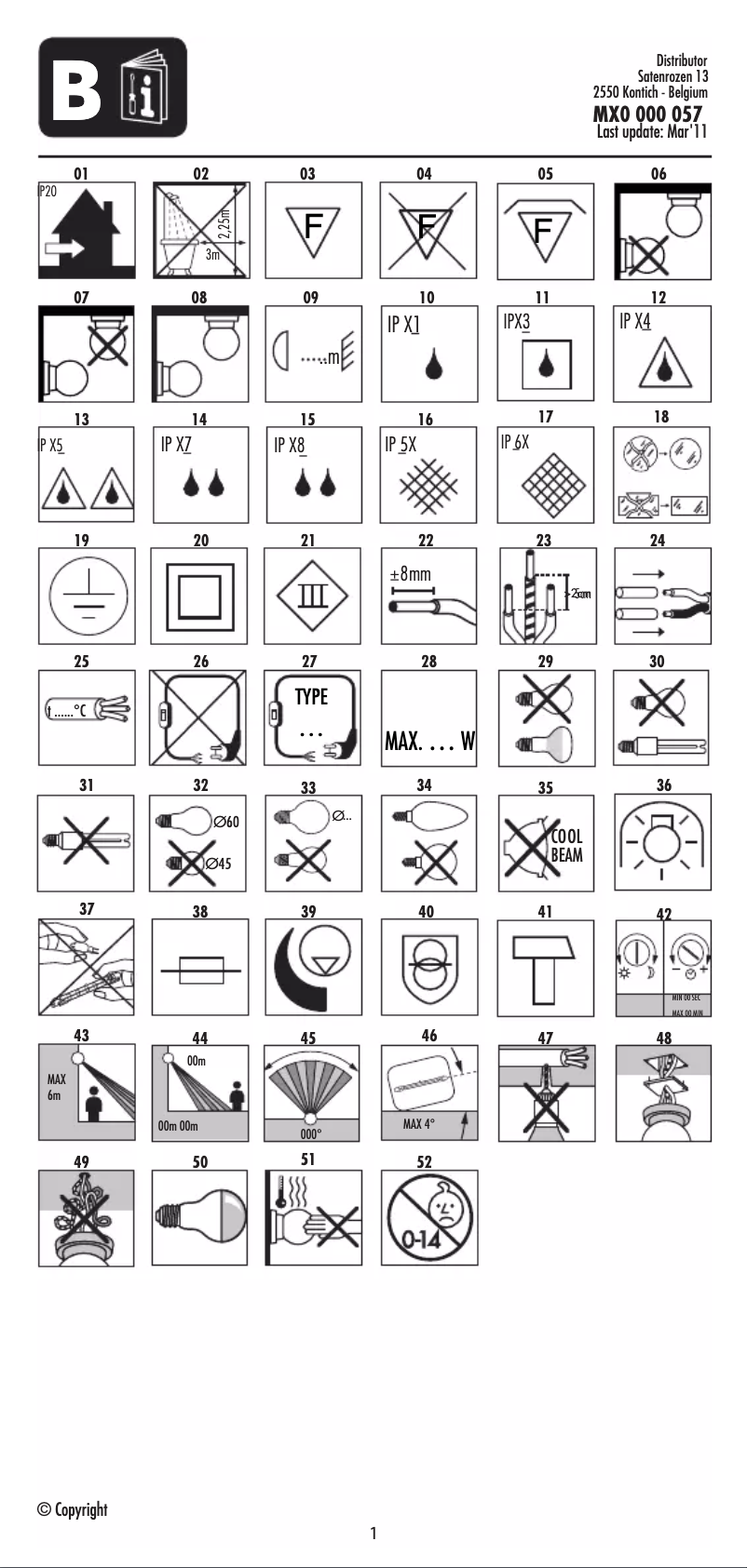 Page 1 de la notice Manuel utilisateur Massive Kico 40591/55/10