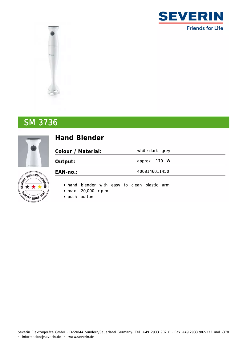 Image de la première page du manuel de l'appareil SM 3736