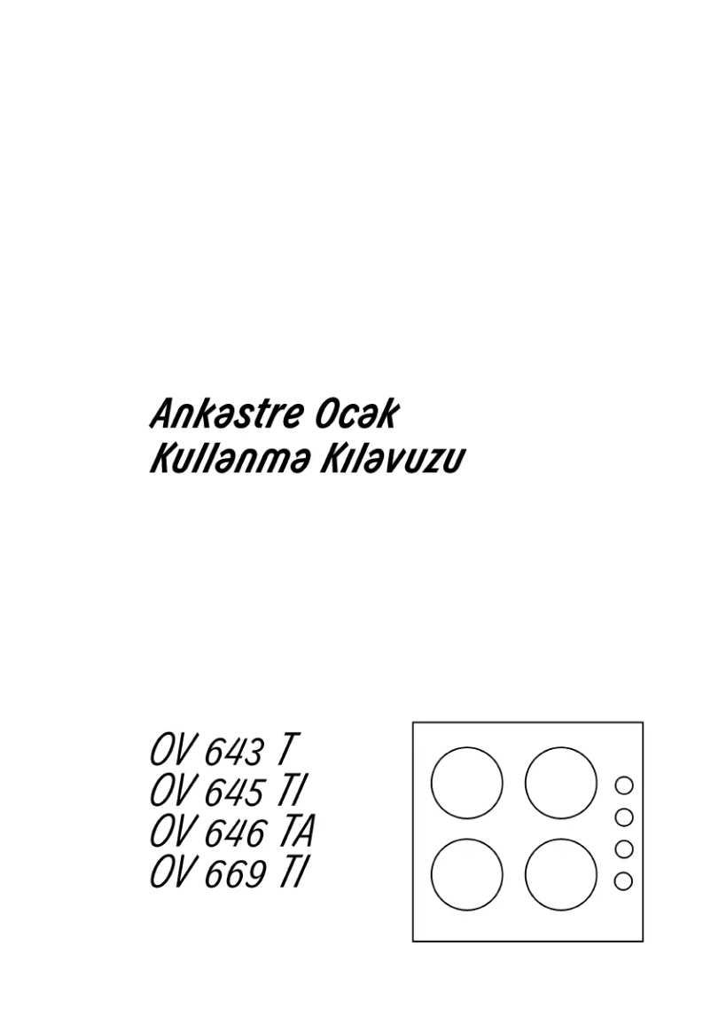 Page n°1 - Mode d'emploi Arçelik OV 643 T