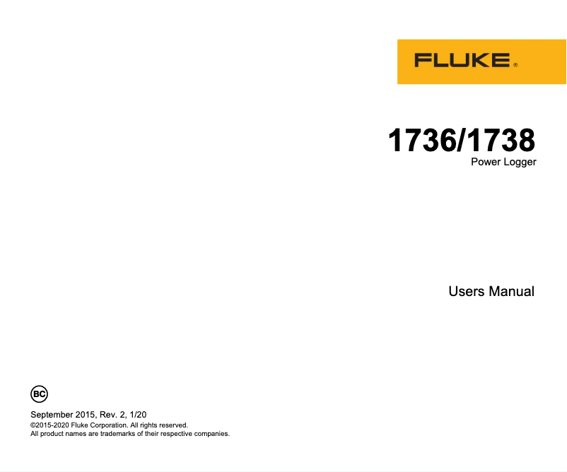 Página 1 del manual Manual de usuario Fluke 1736