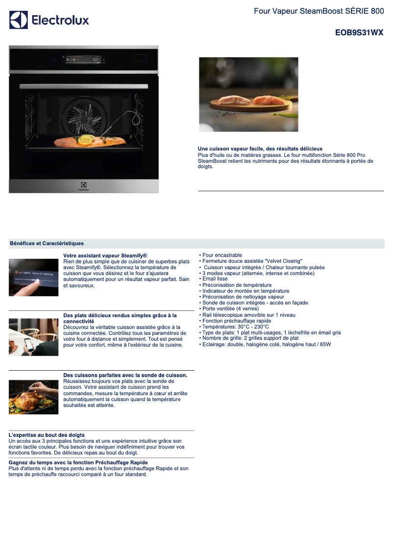 Image de la première page du manuel de l'appareil EOB9S31WX