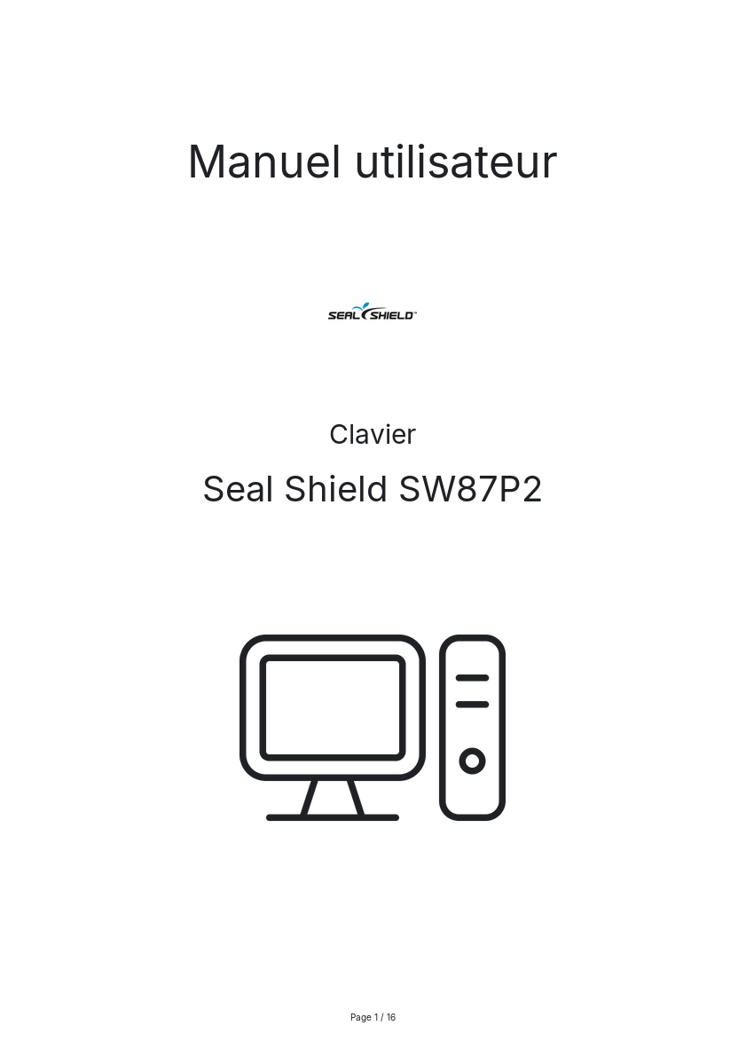 Page n°1 - Manuel utilisateur Seal Shield SW87P2