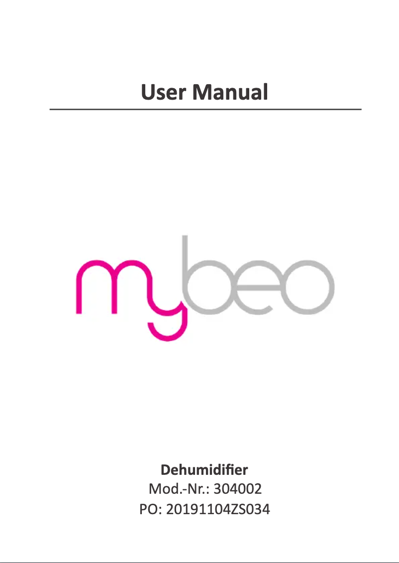 Page 1 de la notice Manuel utilisateur Mybeo 304002