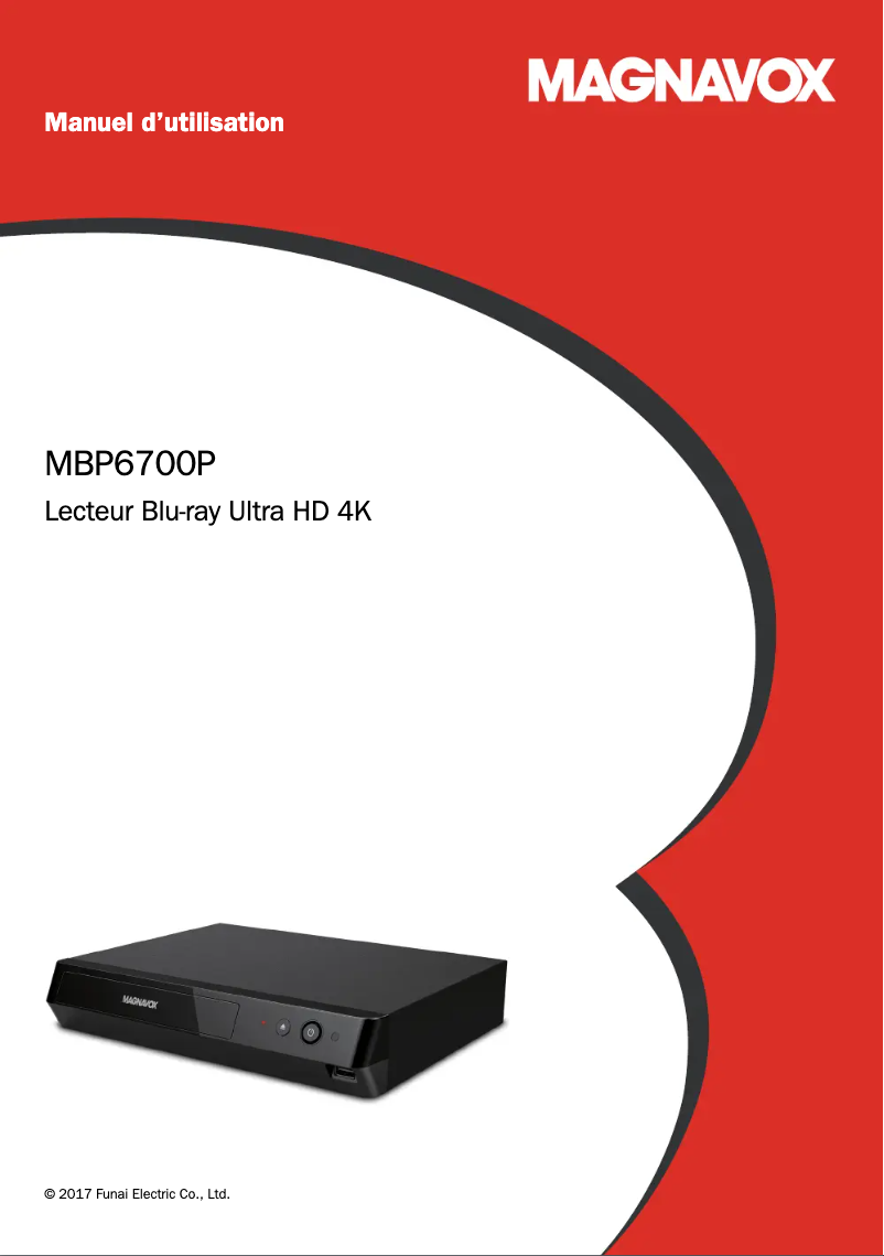 Page n°1 - Manuel utilisateur Magnavox MBP6700P