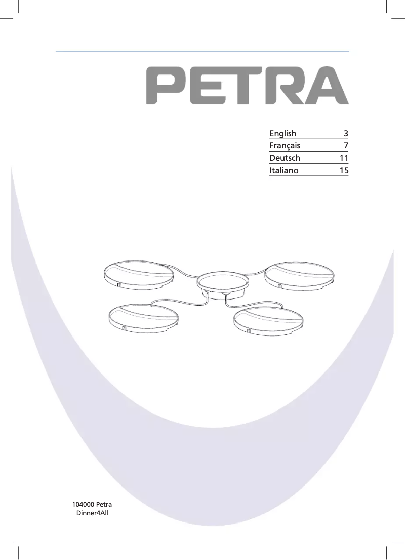 Page n°1 - Manuel utilisateur Petra Electric TG 29.00