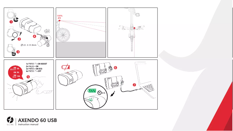 Page 1 de la notice Manuel utilisateur Spanninga Exenda 60 USB