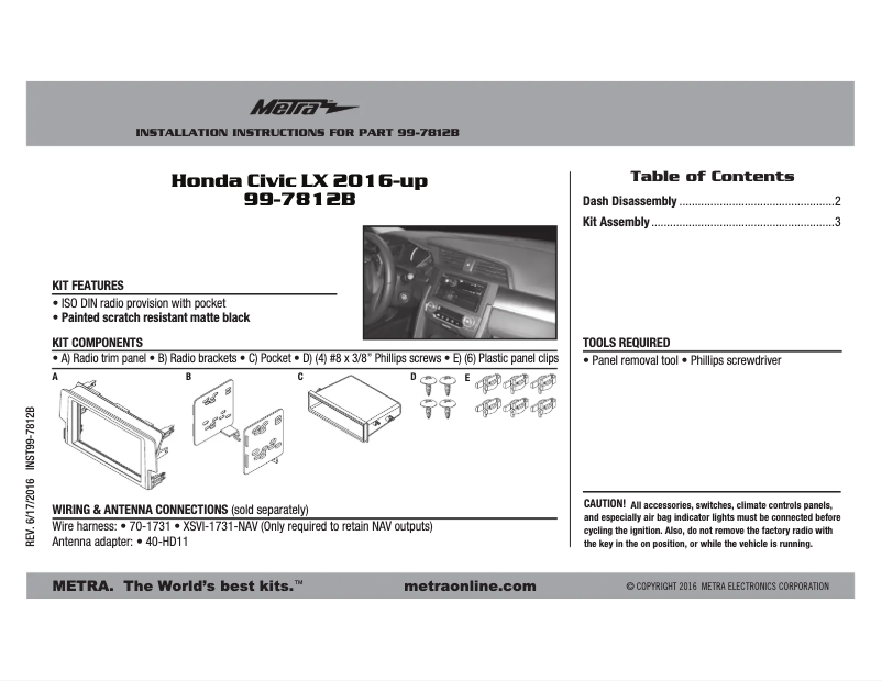 Image de la première page du manuel de l'appareil 99-7812B