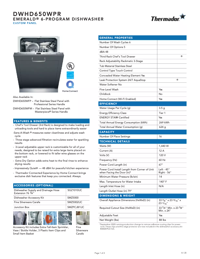 Image de la première page du manuel de l'appareil DWHD650WPR
