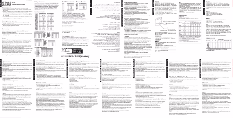 Image de la première page du manuel de l'appareil GX III Gold 1050