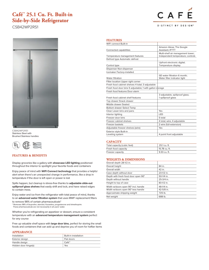 Image de la première page du manuel de l'appareil Café CSB42WP2RS1