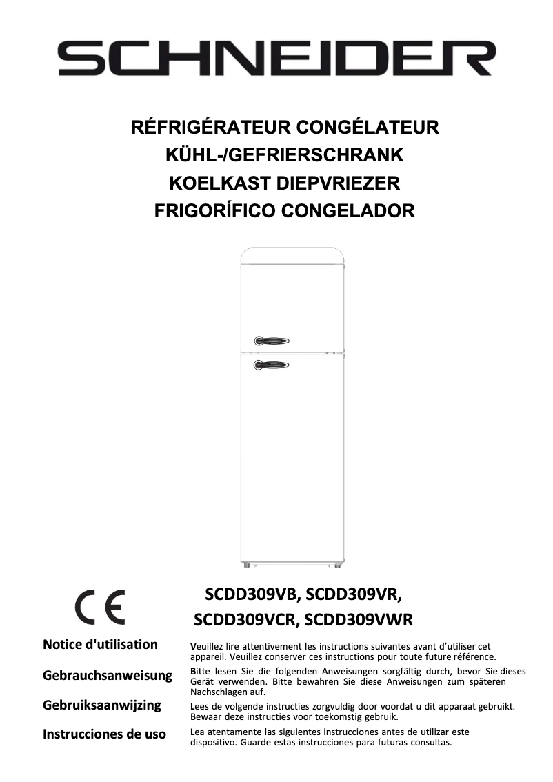 Page 1 de la notice Manuel utilisateur Schneider SCDD309VCR
