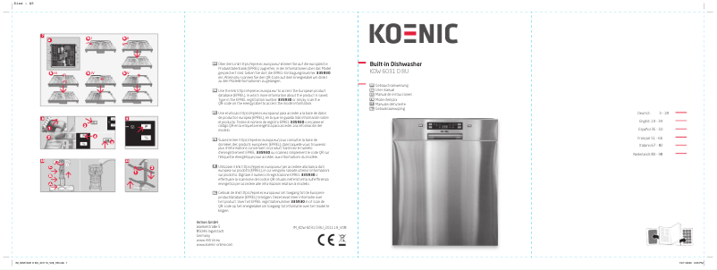 Page n°1 - Manuel utilisateur Koenic KDW 6031 D BU