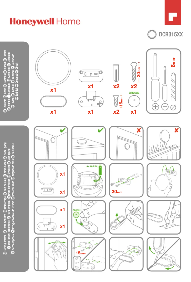 Page 1 de la notice Manuel utilisateur Honeywell DCR315N