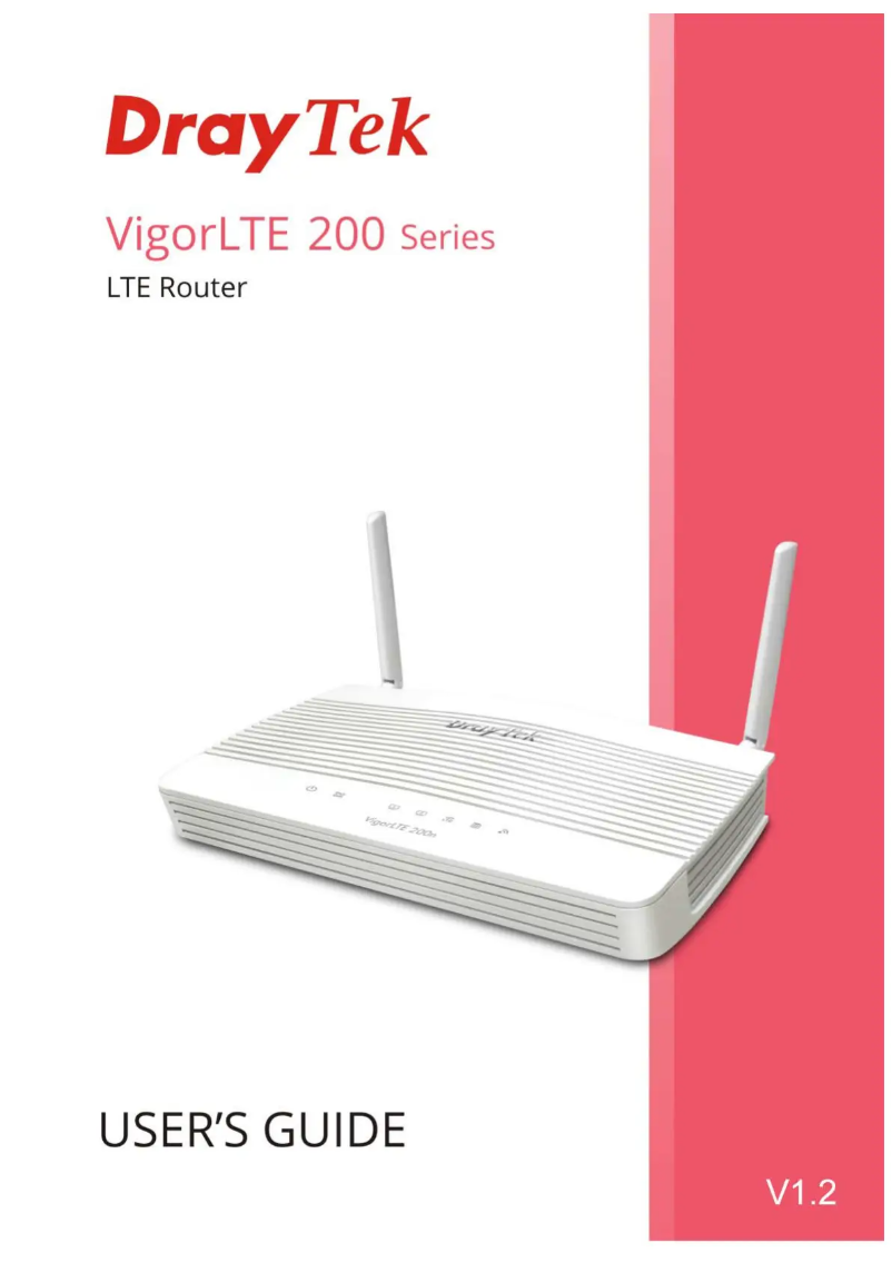 Page n°1 - Manuel utilisateur Draytek VigorLTE 200n