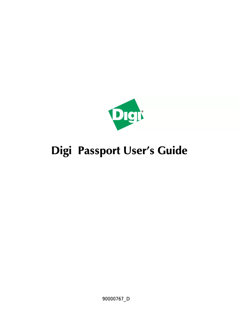 Page n°1 - Manuel utilisateur Digi Passport