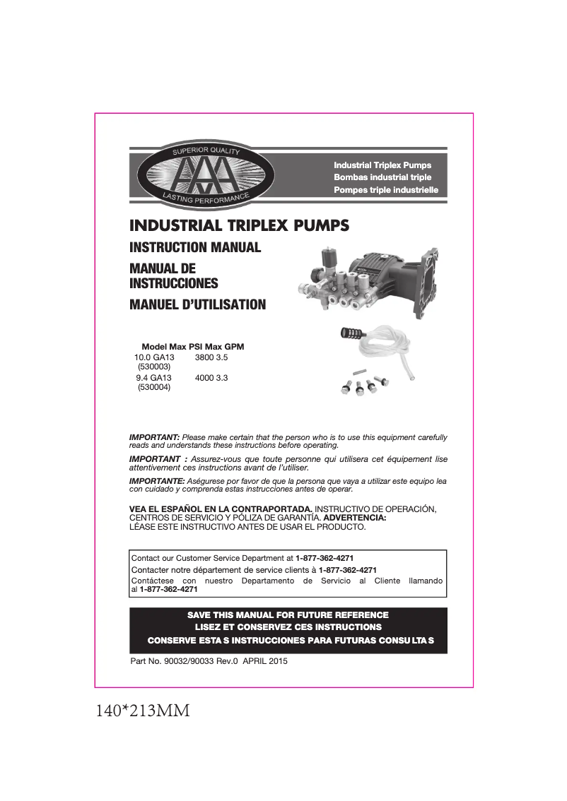 Page n°1 - Manuel utilisateur Simpson 90039