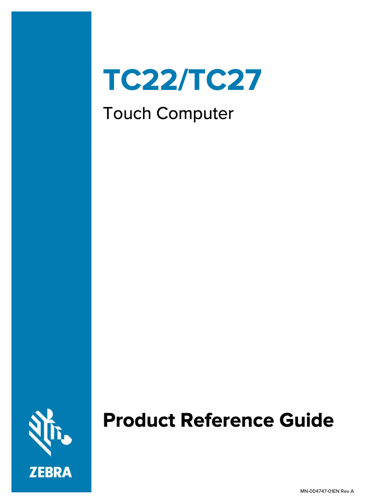 Image de la première page du manuel de l'appareil TC27