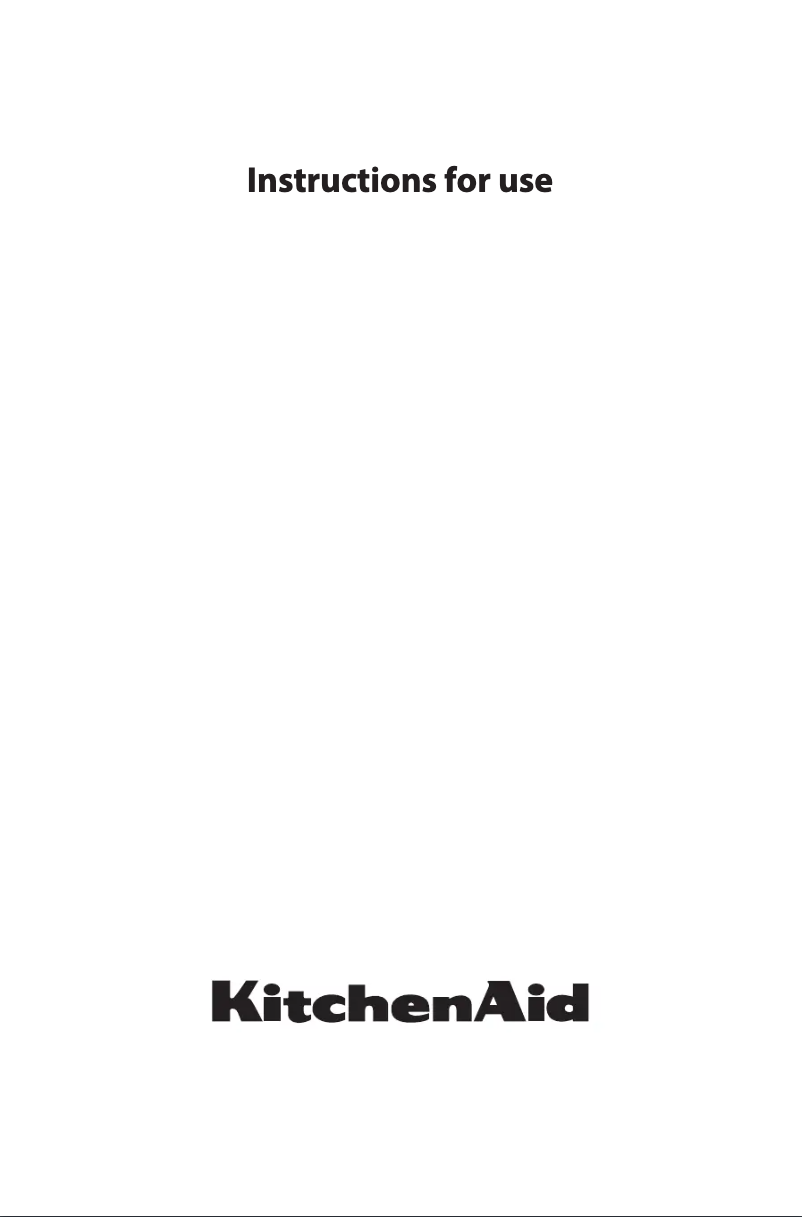 Page n°1 - Manuel utilisateur KitchenAid KOASSB 60600