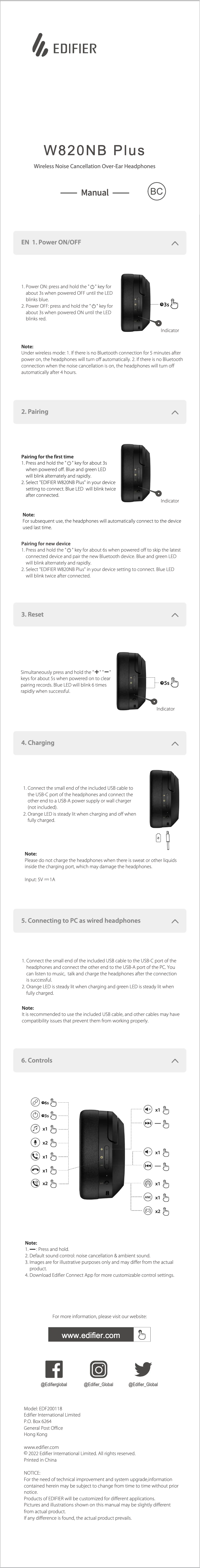 Image de la première page du manuel de l'appareil W820NB