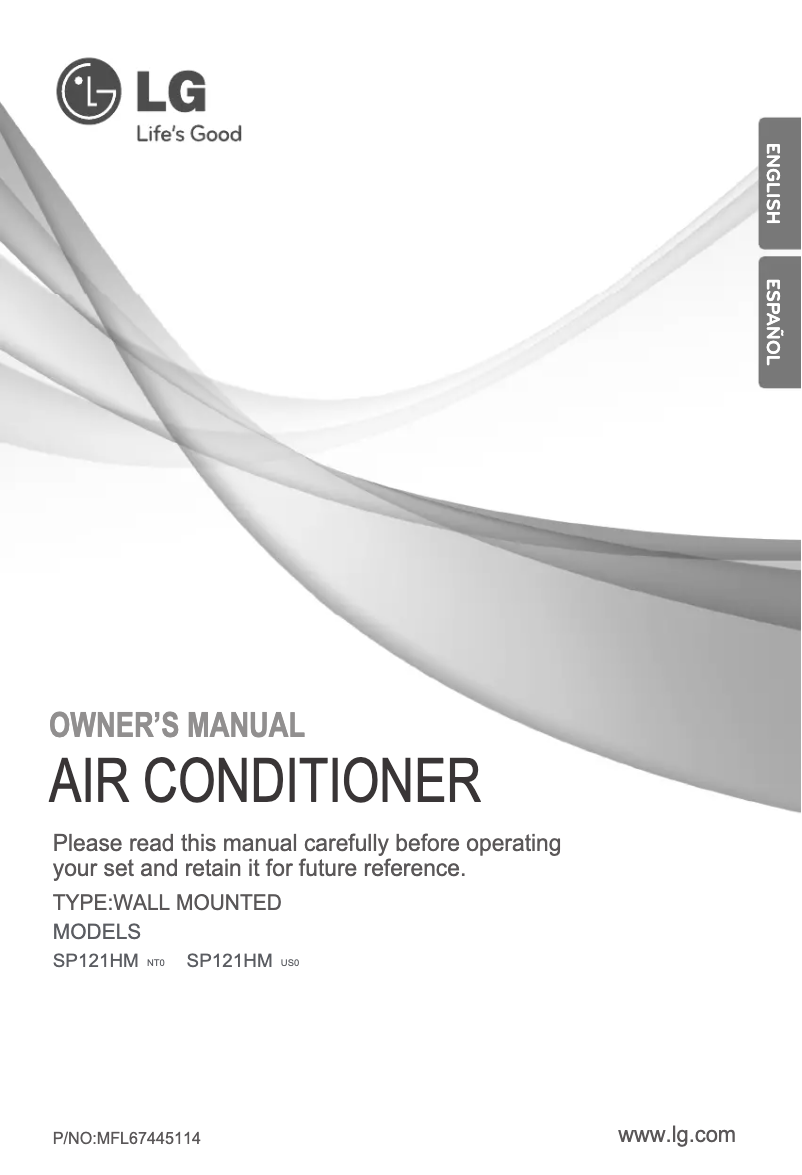 Imagen de la primera página del manual del dispositivo SP121HM