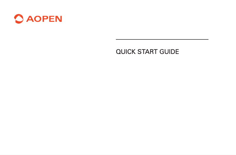 Page 1 de la notice Guide de démarrage rapide Aopen AH15
