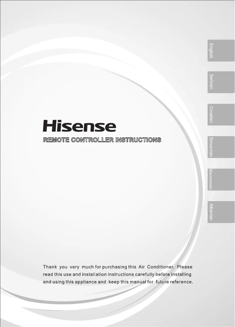 Page 1 de la notice Manuel utilisateur Hisense KE70BT2EG