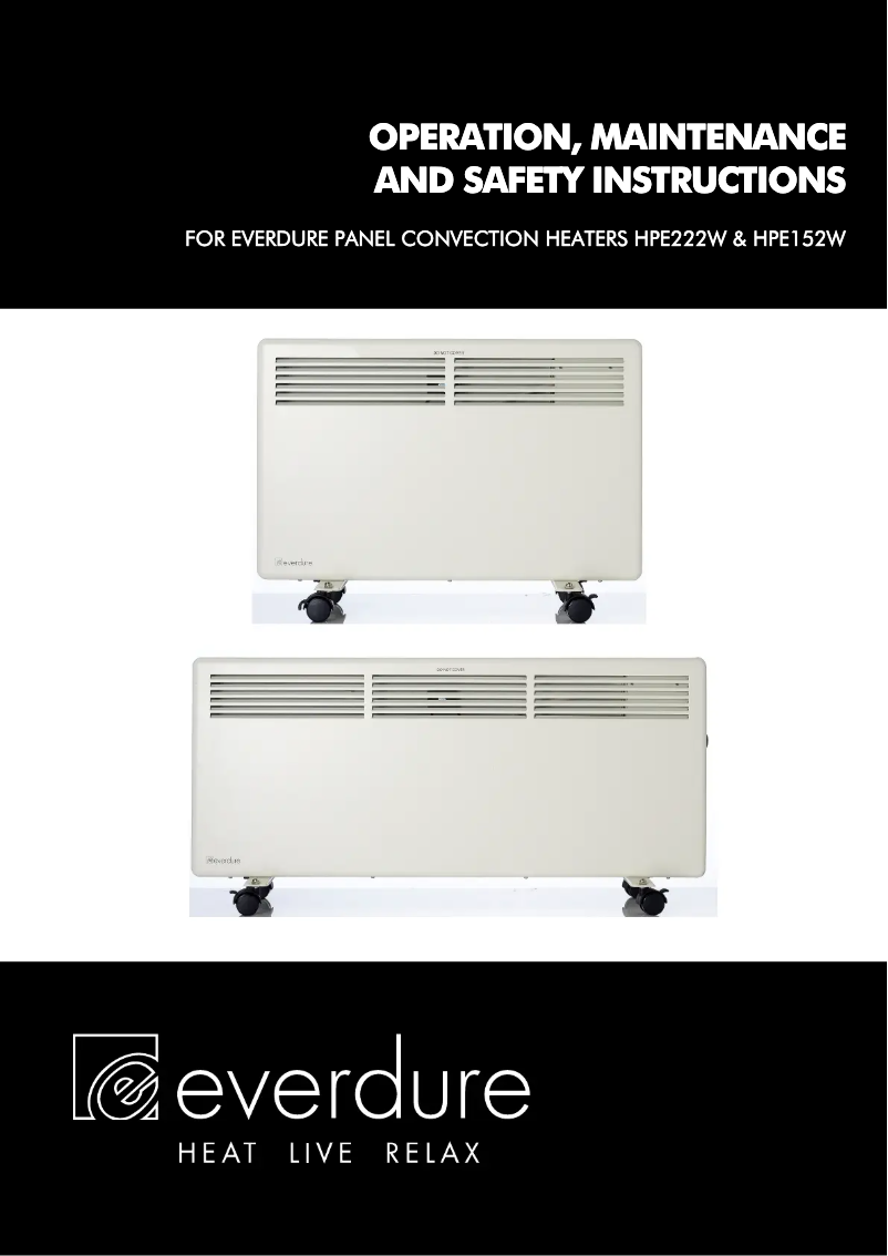 Page 1 de la notice Manuel utilisateur Everdure HPE152W