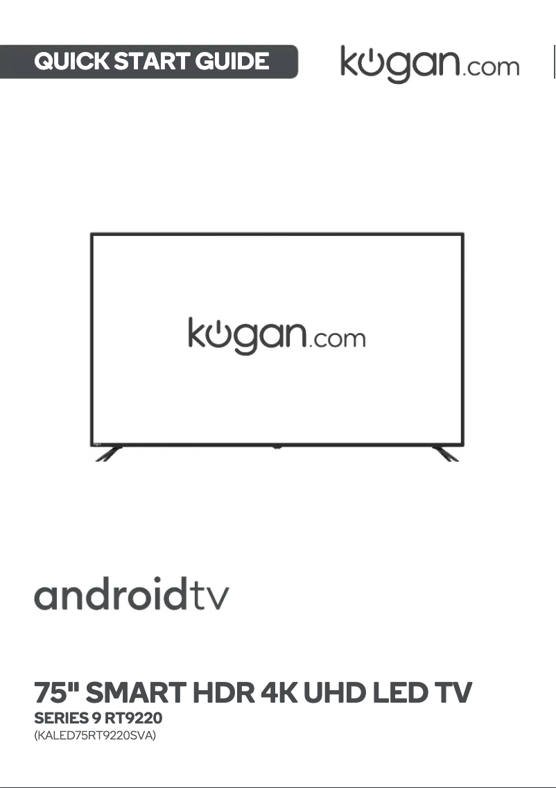 Image de la première page du manuel de l'appareil KALED75RT9220SVA