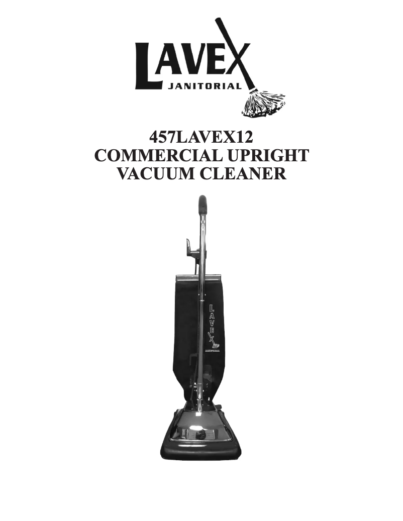 Page n°1 - Manuel utilisateur Lavex Janitorial 457LAVEX12
