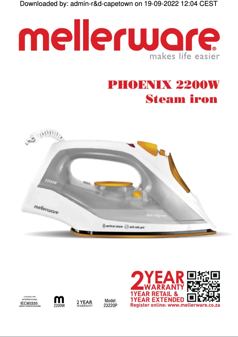 Imagen de la primera página del manual del dispositivo 23220P