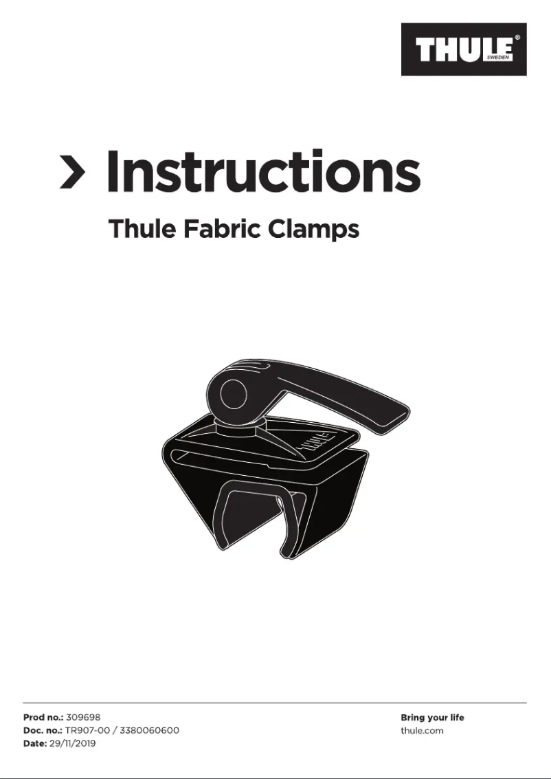 Page n°1 - Manuel utilisateur Thule Fabric Clamps