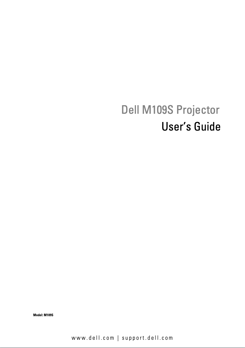 Image de la première page du manuel de l'appareil M109S