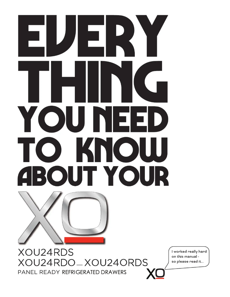 Page n°1 - Manuel utilisateur XO XOU24ORDS