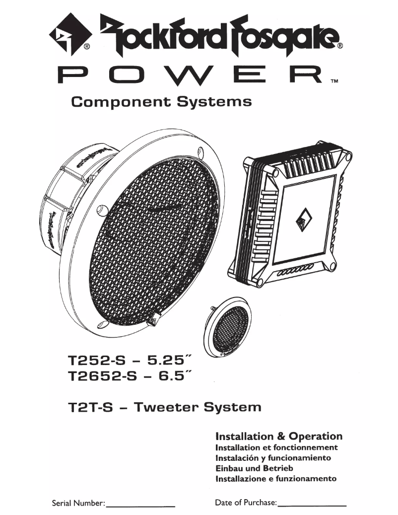 Page n°1 - Mode d'emploi Rockford Fosgate Power T2T-S