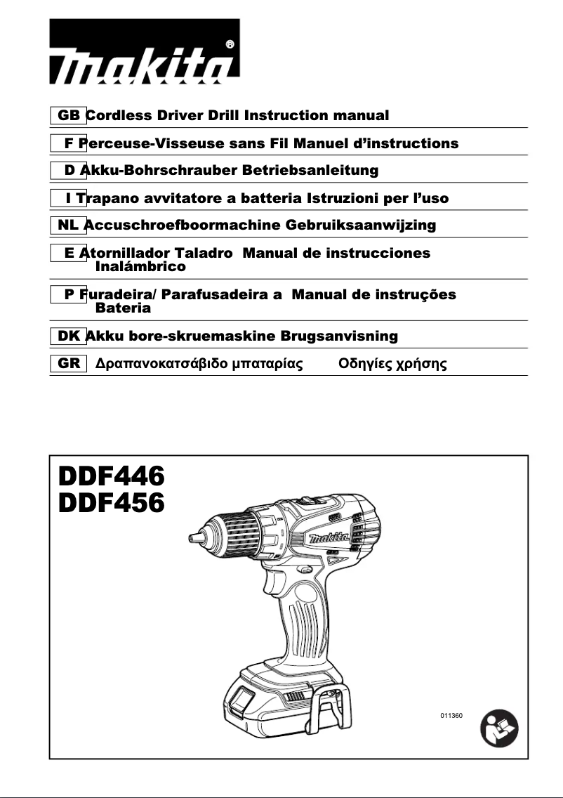 Page 1 de la notice Manuel utilisateur Makita DDF446RTJ