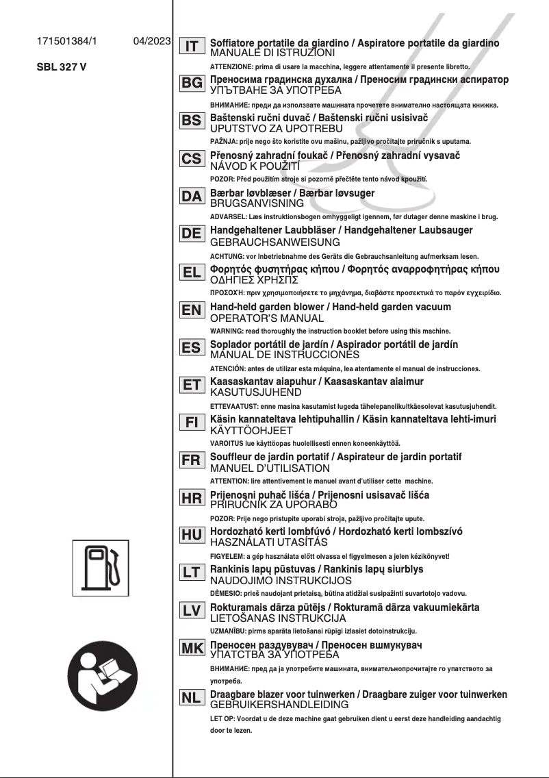 Page n°1 - Manuel utilisateur Stiga BL 530
