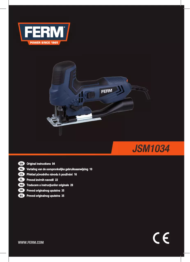 Page n°1 - Manuel utilisateur Ferm JSM1034