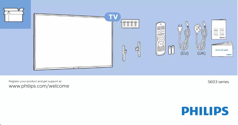Page 1 de la notice Guide de démarrage rapide Philips 32PFS5603